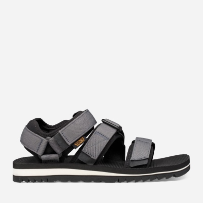 Teva Cross Strap Trail - Men's Teva Hiking Sandals - Dark Grey | India (SEVD13748)